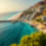 Aerial view of Al Hudayriyat Beach showcasing its natural beauty