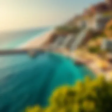 Aerial view of Al Hudayriyat Beach showcasing its natural beauty