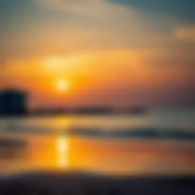 Stunning sunset view at Al Hudayriyat Beach