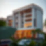 Stunning Exterior of Al Manar Grand Hotel Apartment Luxurious view of Al Manar Grand Hotel Apartment exterior