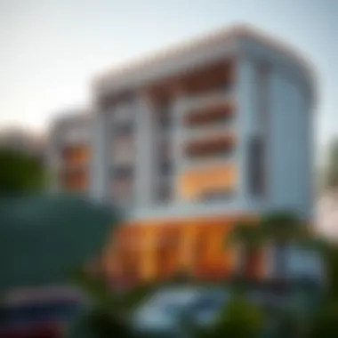 Stunning Exterior of Al Manar Grand Hotel Apartment Luxurious view of Al Manar Grand Hotel Apartment exterior