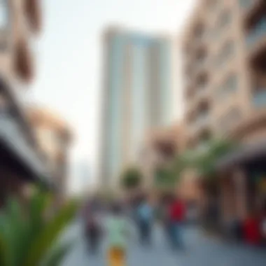 Community integration surrounding the Al Sharhan Building with vibrant lifestyle scenes