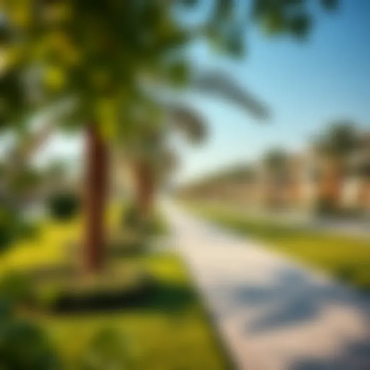 Serene Parks in Al Waha Beautifully landscaped parks and open spaces within Al Waha