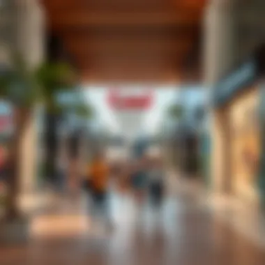 Community Engagement at Alwahda Mall An inviting communal area within Alwahda Mall where visitors engage with the environment.