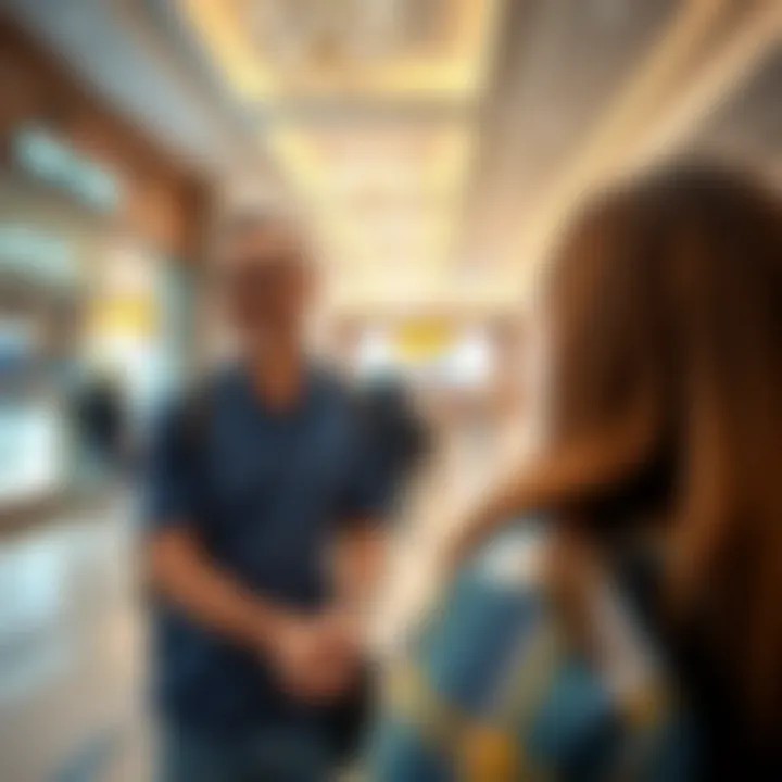 Customer enjoying their experience at Amer Center