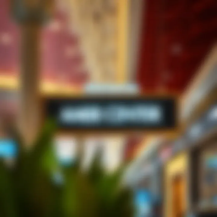 Signage highlighting Amer Center within Al Quoz Mall