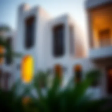 Architectural details highlighting the unique features of a Bint House