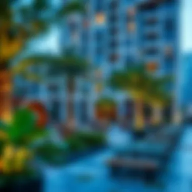 Community Spaces in Cluster Q The vibrant community spaces in Cluster Q, reflecting the lively atmosphere of JLT.