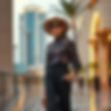 Elegant Outfit for Cultural Respect Elegant outfit suitable for Dubai's cultural landscape