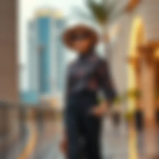 Elegant Outfit for Cultural Respect Elegant outfit suitable for Dubai's cultural landscape