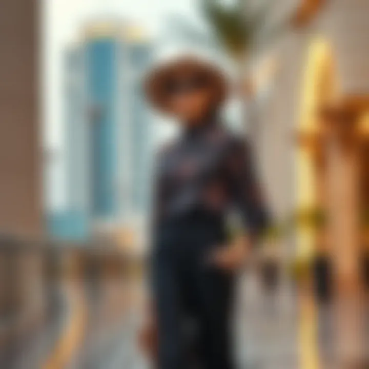 Elegant Outfit for Cultural Respect Elegant outfit suitable for Dubai's cultural landscape