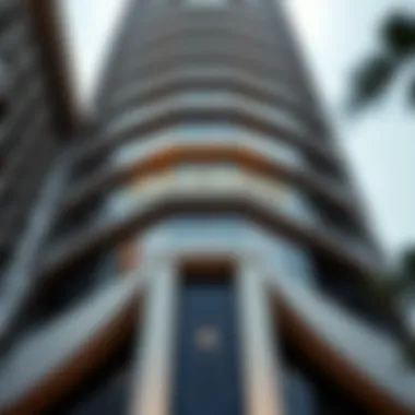 Architectural Elegance of Arenco Tower Close-up of Arenco Tower's architectural details.