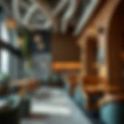 Artistic interior of Arto Coffee Shop