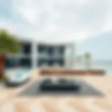 Stunning beachfront mansion with modern architecture