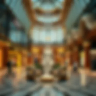 The opulent interiors of the Dubai Mall