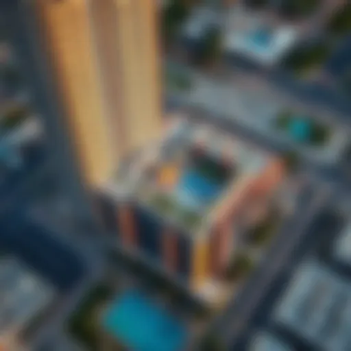 Aerial view of Boulevard Plaza 2 showcasing its modern architecture