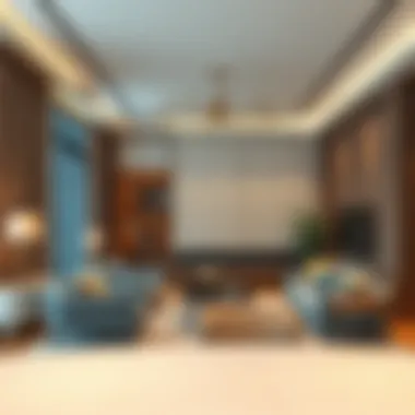 Interior view of a luxury apartment in Boulevard Plaza 2