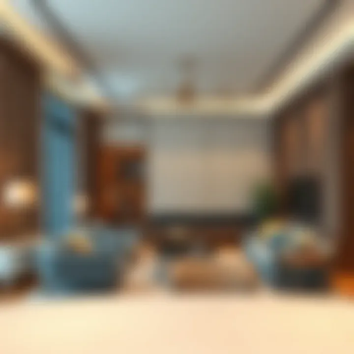 Interior view of a luxury apartment in Boulevard Plaza 2