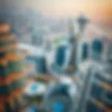Aerial view of Dubai's skyline showcasing modern architecture