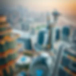 Aerial view of Dubai's skyline showcasing modern architecture