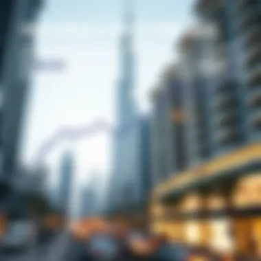 An infographic illustrating the property price trends in Dubai surrounding Burj Khalifa