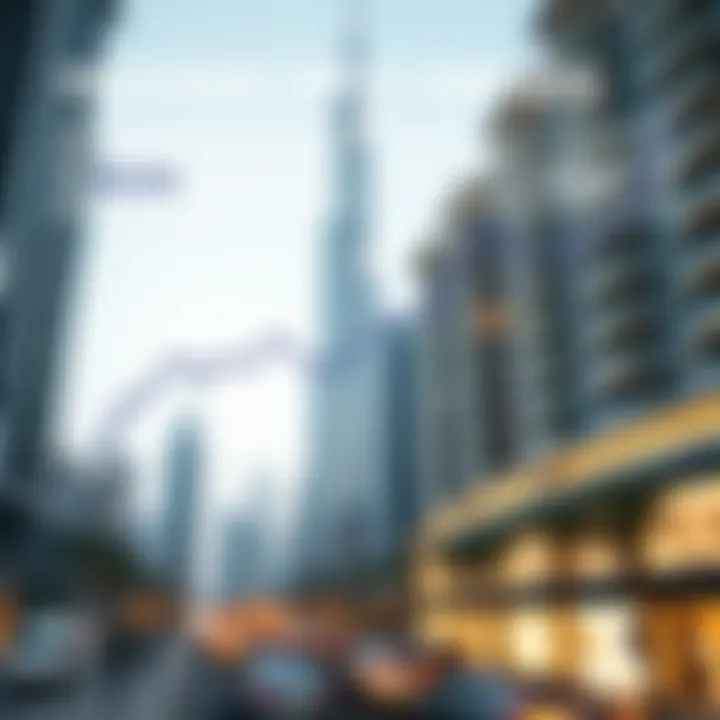 An infographic illustrating the property price trends in Dubai surrounding Burj Khalifa