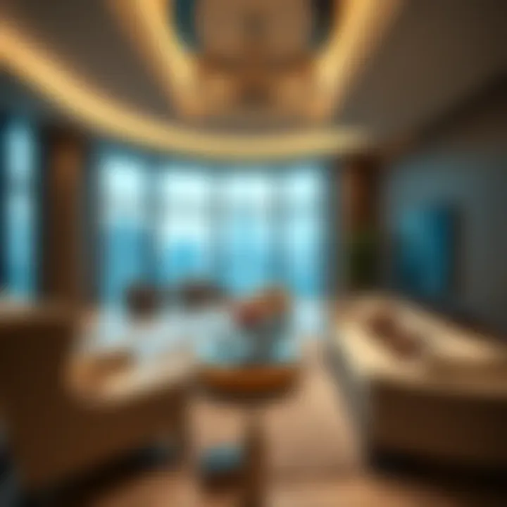 Luxurious interior design of Burj Vista residence