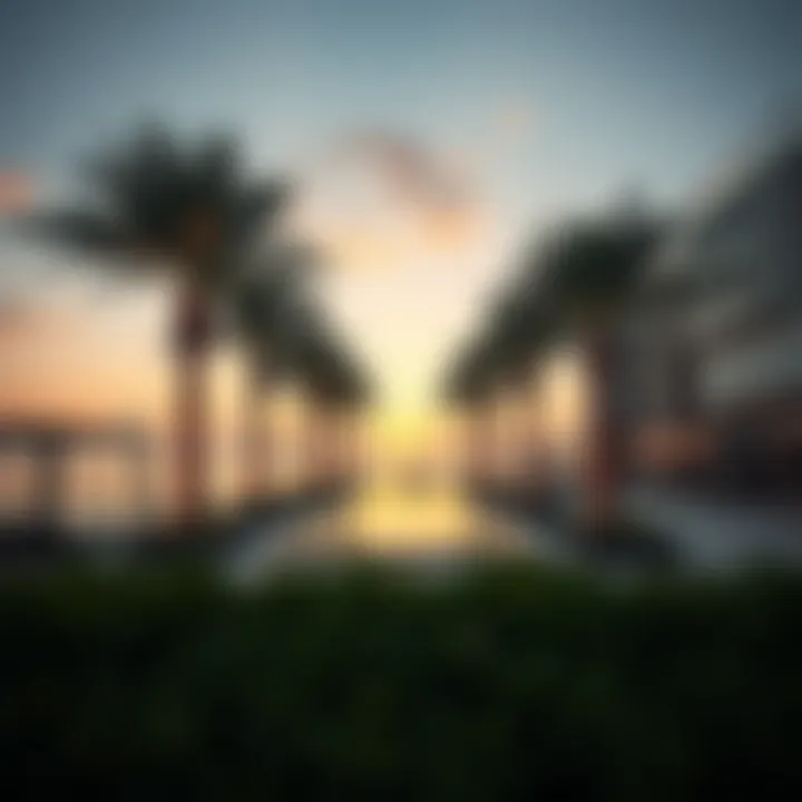 Tranquil Beachfront at COMO Residences Serene beachfront view of COMO Residences at sunset