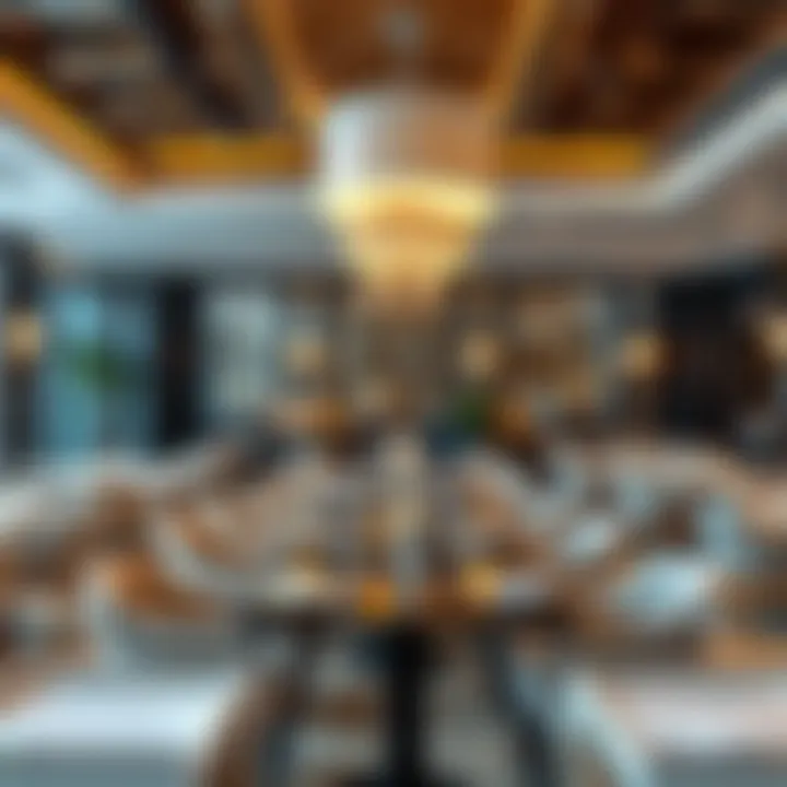 Elegant Restaurant Interior An upscale restaurant interior showcasing elegant decor