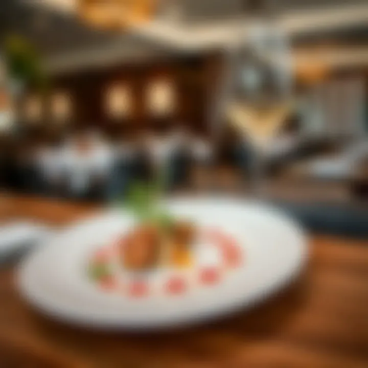Gourmet Dish Presentation A beautifully plated gourmet dish from a fine dining restaurant