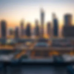 A stunning view of the DIFC skyline at dusk