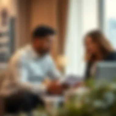 Real Estate Consultation in Dubai Real estate agent discussing options with a client