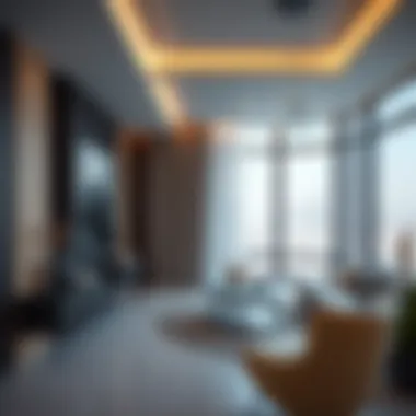 Luxurious interior of a modern apartment in a new Dubai property