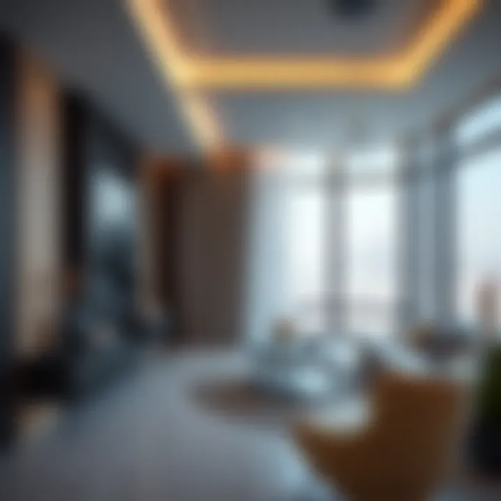 Luxurious interior of a modern apartment in a new Dubai property