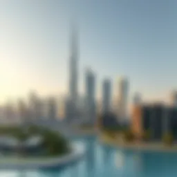 Stunning skyline view of Dubai's condominiums