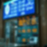 Currency exchange rates display in Dubai