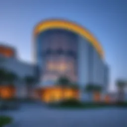 Architectural facade of Curve Building showcasing modern design elements