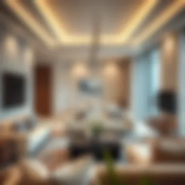 Modern Interiors of Danube Home Interior layout highlighting modern furnishings and decor