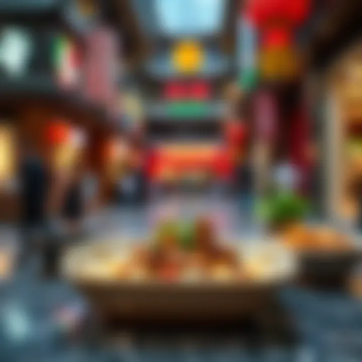 A close-up of a signature dish highlighting intricate presentation and flavors from Chinatown's culinary scene.