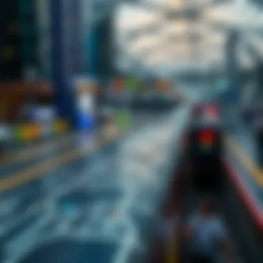 Map showing connectivity of DMCC Metro Station with surrounding areas