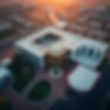 Aerial view of Dubai British School Jumeirah Park showcasing its modern architecture
