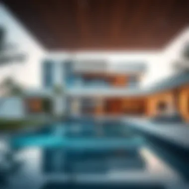 Architectural Elegance in Dubai Hill Estate Modern architecture of a villa in Dubai Hill Estate