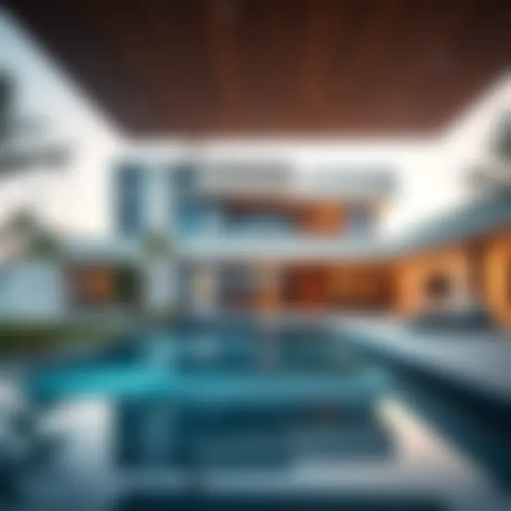 Architectural Elegance in Dubai Hill Estate Modern architecture of a villa in Dubai Hill Estate