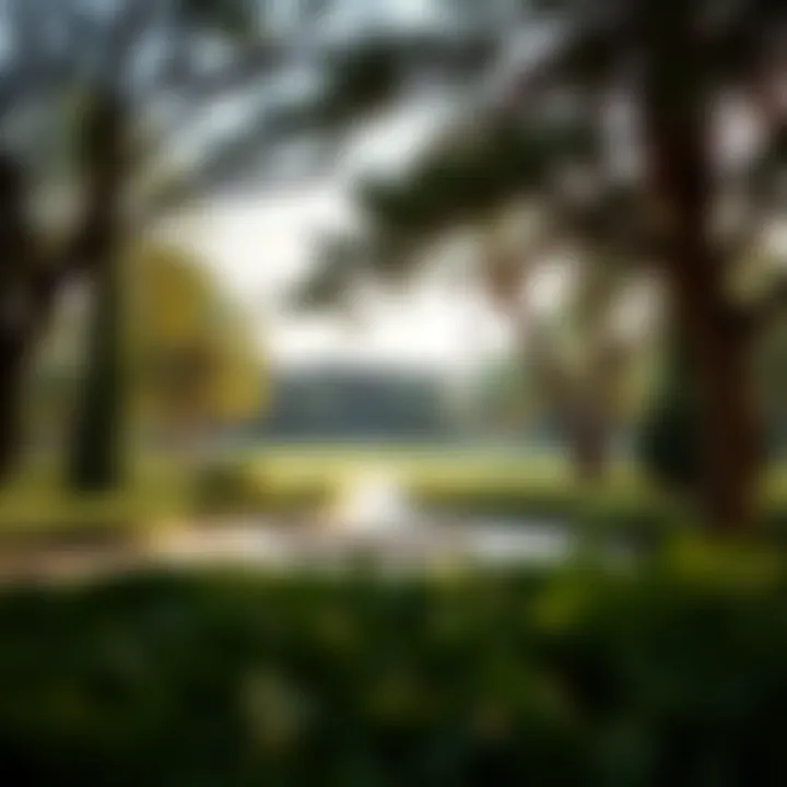 Nature's Embrace in Dubai Hill Estate Serene park within Dubai Hill Estate surrounded by greenery