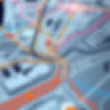 A map showcasing the Dubai Metro network