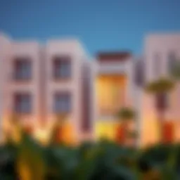 Modern architectural design of Elan Townhouses
