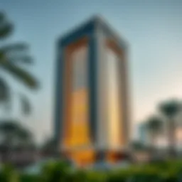 Exterior view of the Al Salam Building showcasing its modern design