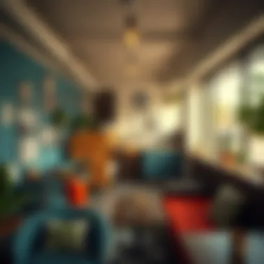 Vibrant Hostel for Budget Travelers A vibrant hostel environment offering social connections for budget travelers
