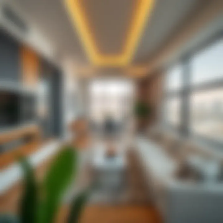A serviced apartment in Dubai with modern amenities and views