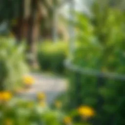 Lush greenery and walking trails in Al Jazeera Park